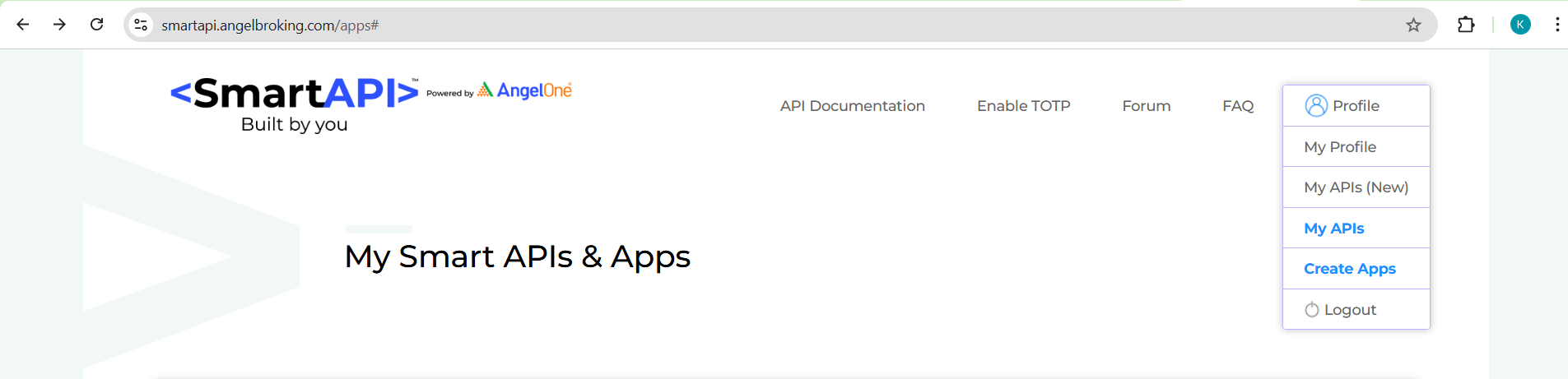 AngelOne Login Screenshot