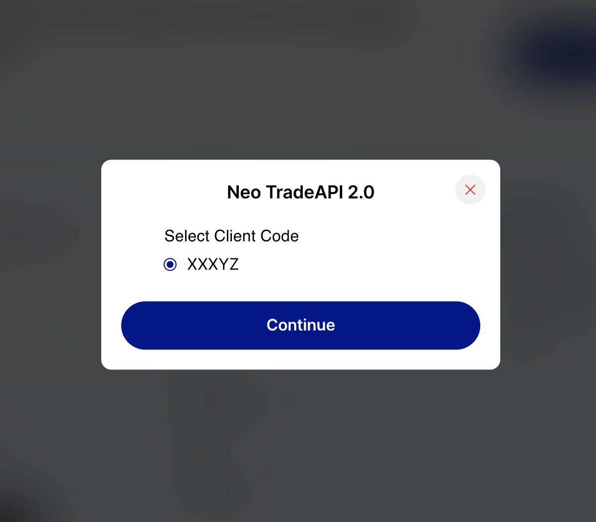 Select Client ID